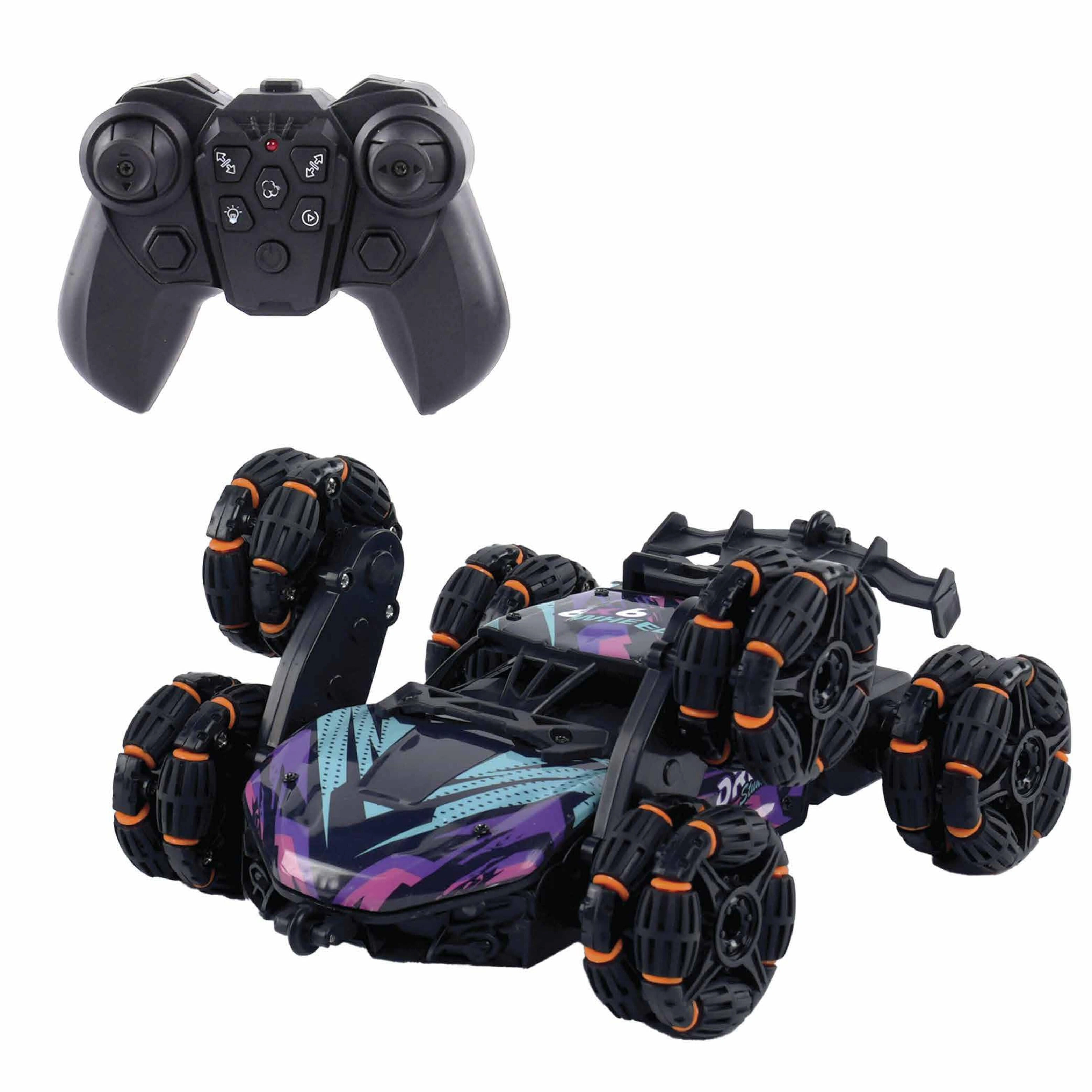 Neon Fury RC Buggy: Light-Up Spins, Water Spray & 360° Action!